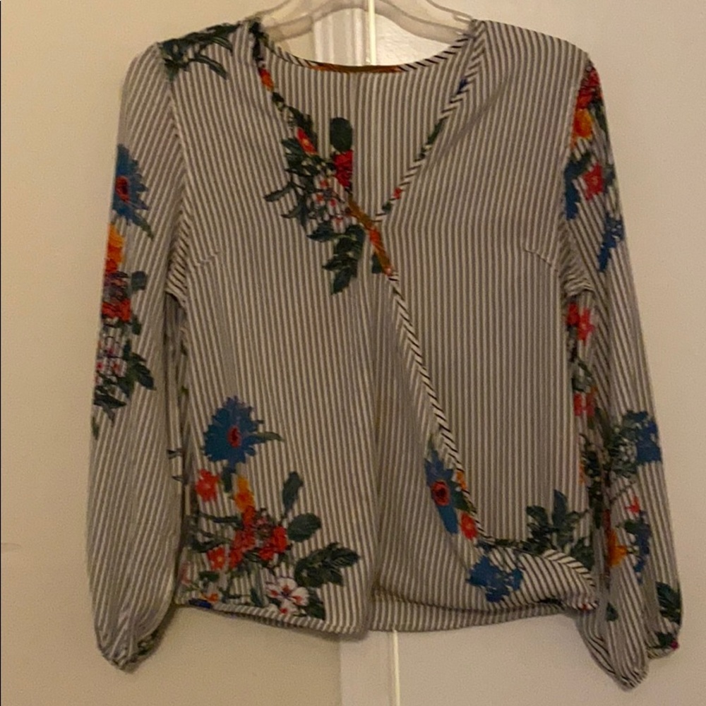 Sheer floral shirt
